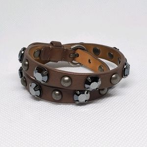 J. CREW | Leather Double Wrap Bracelet